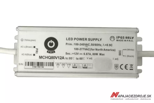 LED power supply 80W / 12V MCHQ80V12A