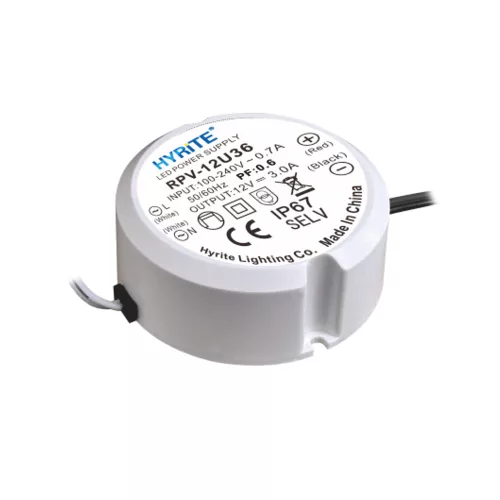 HYRITE RPV-12U36, LED power supply 36W / 12V, IP67, ø=55mm, wall box shape